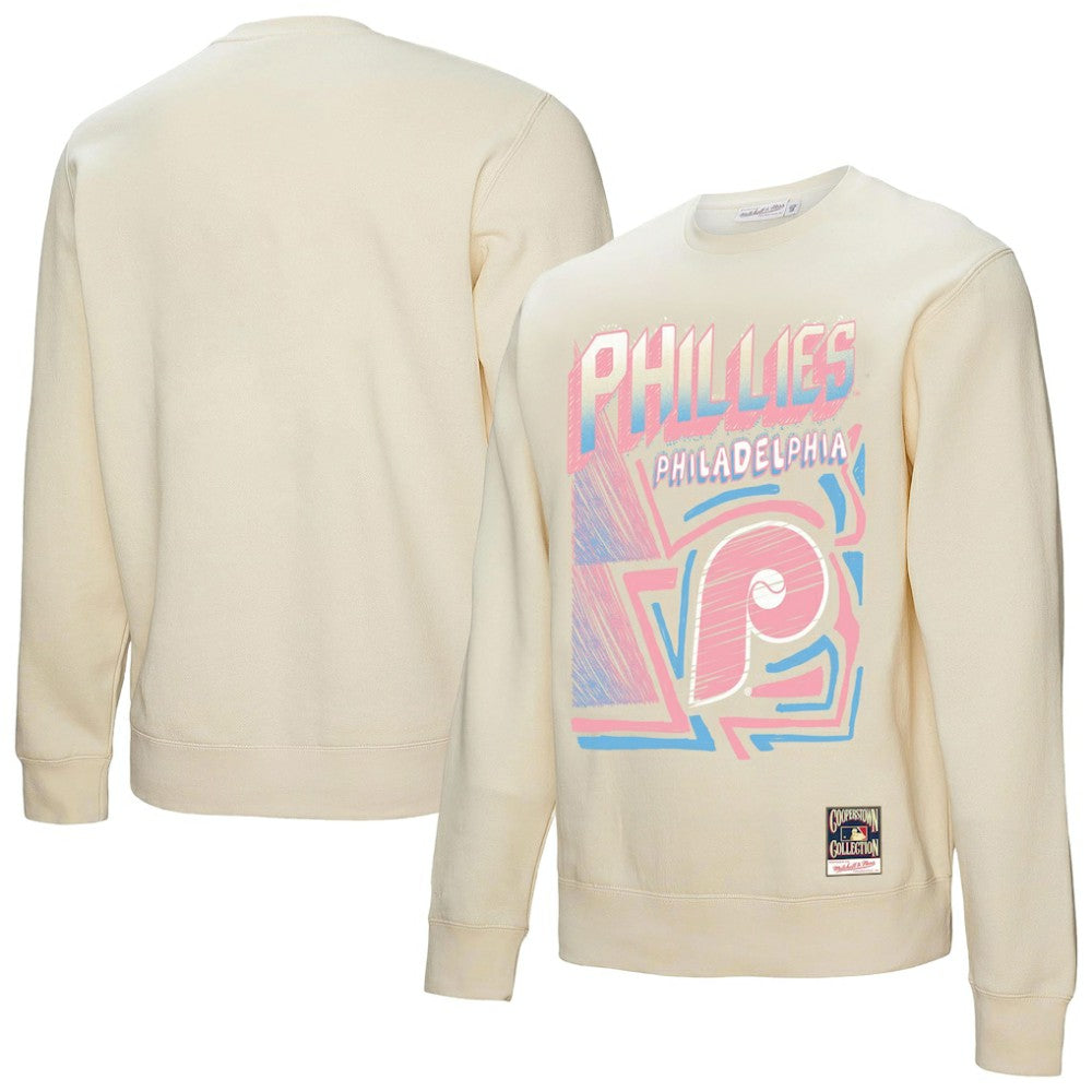 Philadelphia Phillies Mitchell & Ness Sidewalk Sketch Pullover Sweatshirt | MLB Online