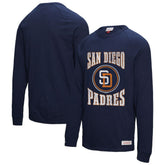 San Diego Padres Mitchell & Ness Arched Logo Slub Long Sleeve T-Shirt | MLB For sale
