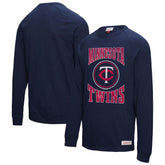 Minnesota Twins Mitchell & Ness Arched Logo Slub Long Sleeve T-Shirt | MLB Shop