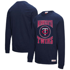 Minnesota Twins Mitchell & Ness Arched Logo Slub Long Sleeve T-Shirt | MLB Shop