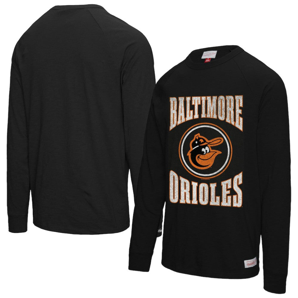 Baltimore Orioles Mitchell & Ness Arched Logo Slub Long Sleeve T-Shirt | MLB Sale