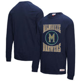 Milwaukee Brewers Mitchell & Ness Arched Logo Slub Long Sleeve T-Shirt | MLB Outlet