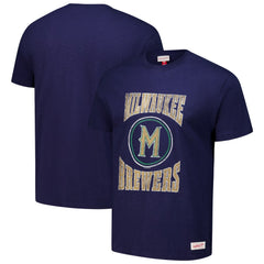 Milwaukee Brewers Mitchell & Ness Arched Logo Slub T-Shirt | MLB Outlet