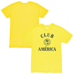 Club America 1863FC Team Arch Vintage Tri-Blend T-Shirt Yellow