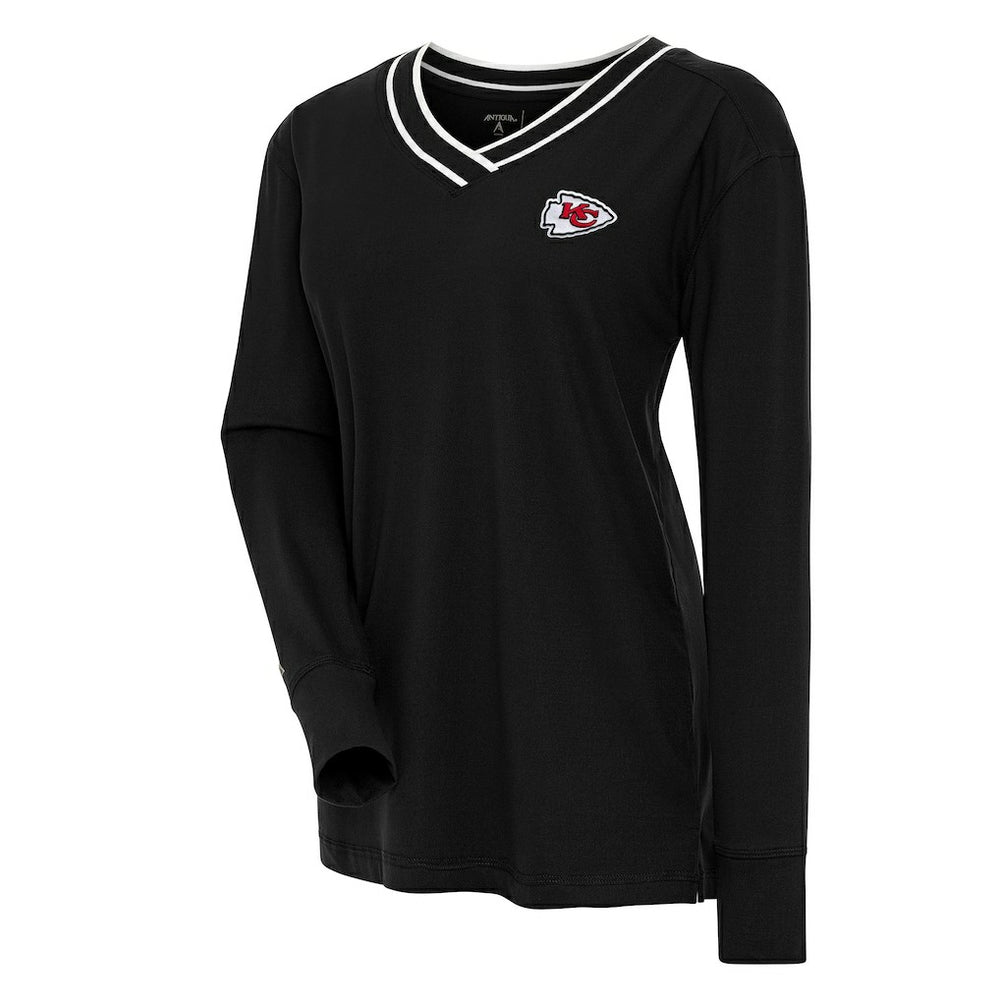 Kansas City Chiefs Antigua Women's Symbolic Long Sleeve V-Neck Top