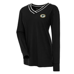 Green Bay Packers Antigua Women's Symbolic Long Sleeve V-Neck Top