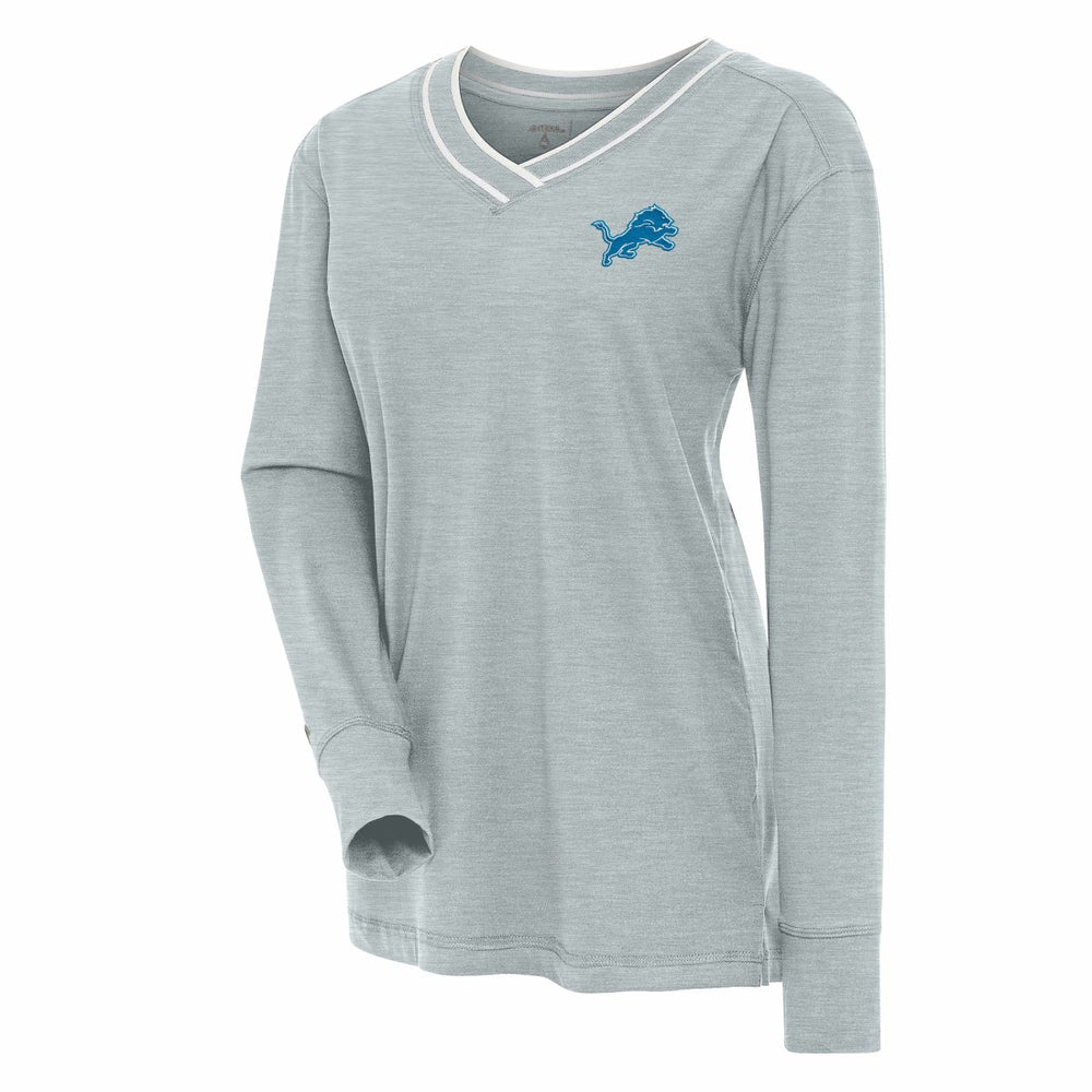 Detroit Lions Antigua Women's Symbolic Long Sleeve V-Neck Top