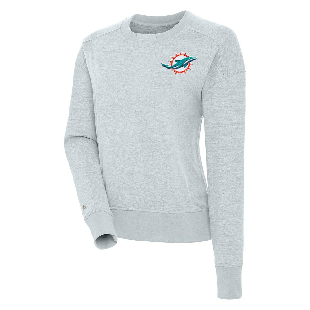 Miami Dolphins Antigua Women's Forward Fleece Pullover Sweatshirt