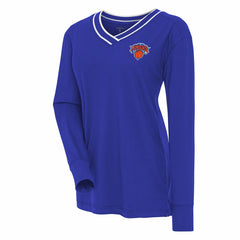 New York Knicks Antigua Women's Symbolic Long Sleeve V-Neck Top Discount