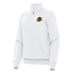Chicago Blackhawks Antigua Women's Victory Quarter-Zip Sweatshirt On Sale