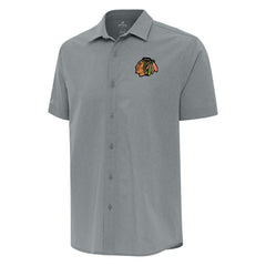 Chicago Blackhawks Antigua Activate Woven Short Sleeve Button-Up Shirt Online