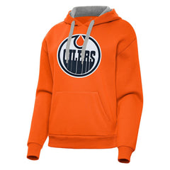 Edmonton Oilers Antigua Women's Victory Pullover Hoodie On Sale