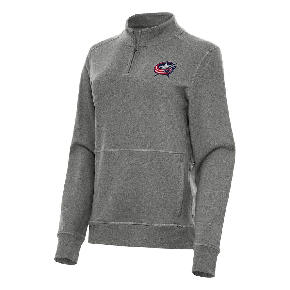 Columbus Blue Jackets Antigua Women's Crush Quarter-Zip Fleece Sweatshirt Online