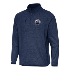 Edmonton Oilers Antigua Certain Quarter-Zip Tri-Blend Sweatshirt Online