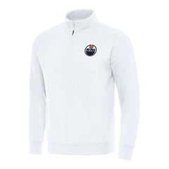 Edmonton Oilers Antigua Victory Quarter-Zip Mock Sweatshirt Online