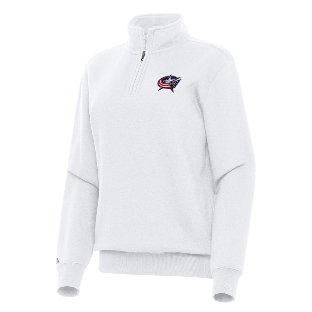 Columbus Blue Jackets Antigua Women's Victory Quarter-Zip Sweatshirt Discount