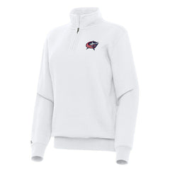 Columbus Blue Jackets Antigua Women's Victory Quarter-Zip Sweatshirt Discount