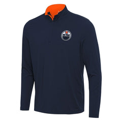 Edmonton Oilers Antigua Content Quarter-Zip Pullover Top Sale