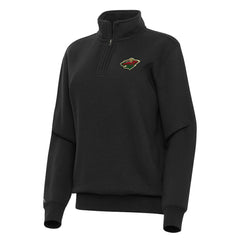 Minnesota Wild Antigua Women's Victory Quarter-Zip Sweatshirt On Sale