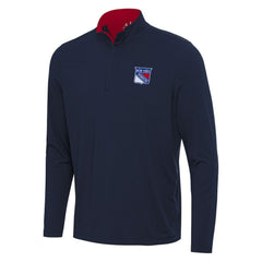 New York Rangers Antigua Content Quarter-Zip Pullover Top For Sale