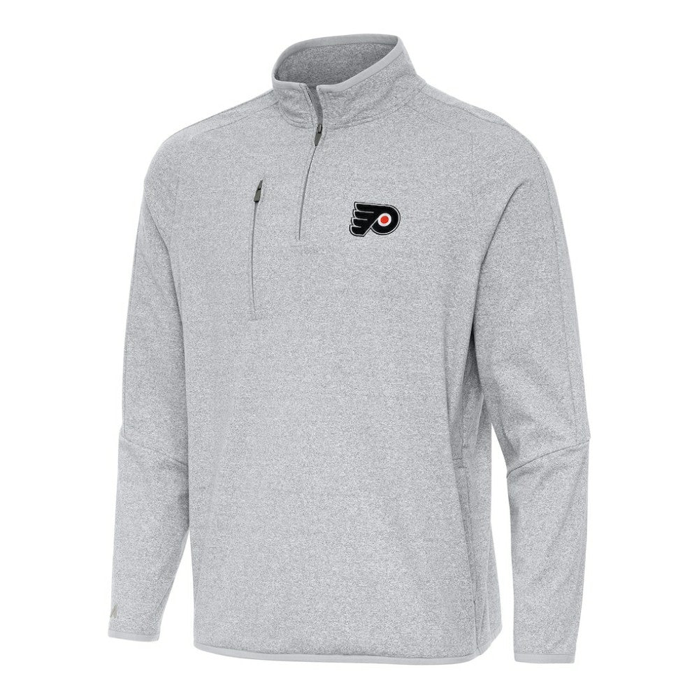 Philadelphia Flyers Antigua Certain Quarter-Zip Tri-Blend Sweatshirt For Sale