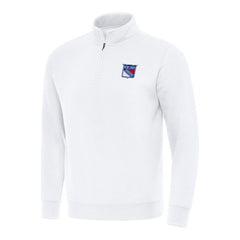 New York Rangers Antigua Victory Quarter-Zip Mock Sweatshirt On Sale