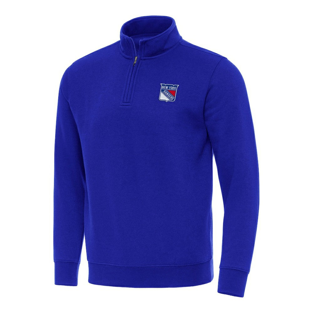 New York Rangers Antigua Victory Quarter-Zip Mock Sweatshirt For Sale