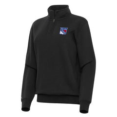 New York Rangers Antigua Women's Victory Quarter-Zip Sweatshirt On Sale