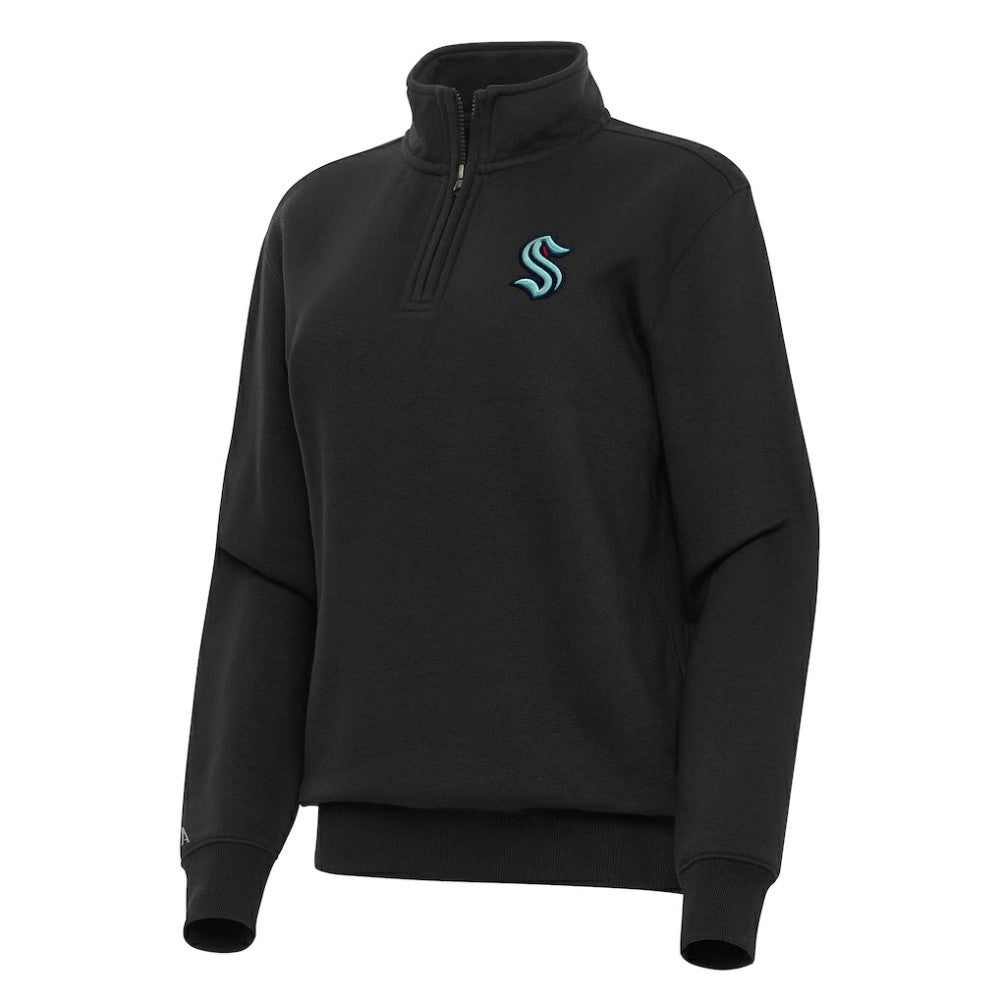 Seattle Kraken Antigua Women's Victory Quarter-Zip Sweatshirt Outlet
