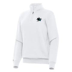 San Jose Sharks Antigua Women's Victory Quarter-Zip Sweatshirt Online