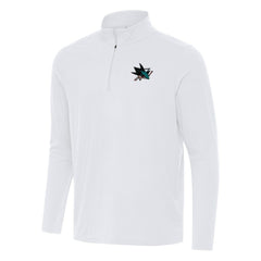 San Jose Sharks Antigua Intent Quarter-Zip Top On Sale