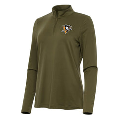 Pittsburgh Penguins Antigua Women's Reprocess Quarter-Zip Top On Sale