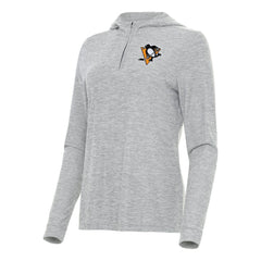 Pittsburgh Penguins Antigua Women's Daybreak Quarter-Zip Hoodie For Sale