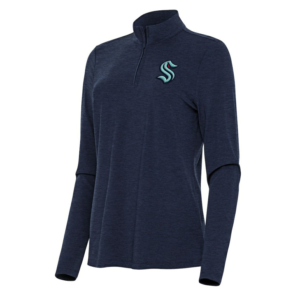 Seattle Kraken Antigua Women's Bright Quarter-Zip Top On Sale