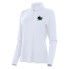San Jose Sharks Antigua Women's Intent Quarter-Zip Top On Sale