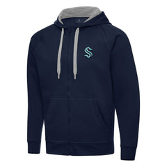 Seattle Kraken Antigua Big & Tall Victory Full-Zip Hoodie For Sale