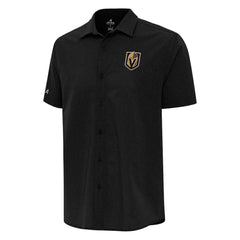 Vegas Golden Knights Antigua Activate Woven Short Sleeve Button-Up Shirt Online