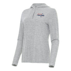 Washington Capitals Antigua Women's Daybreak Quarter-Zip Hoodie For Sale