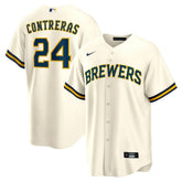 William Contreras Milwaukee Brewers Home Replica Jersey - Cream
