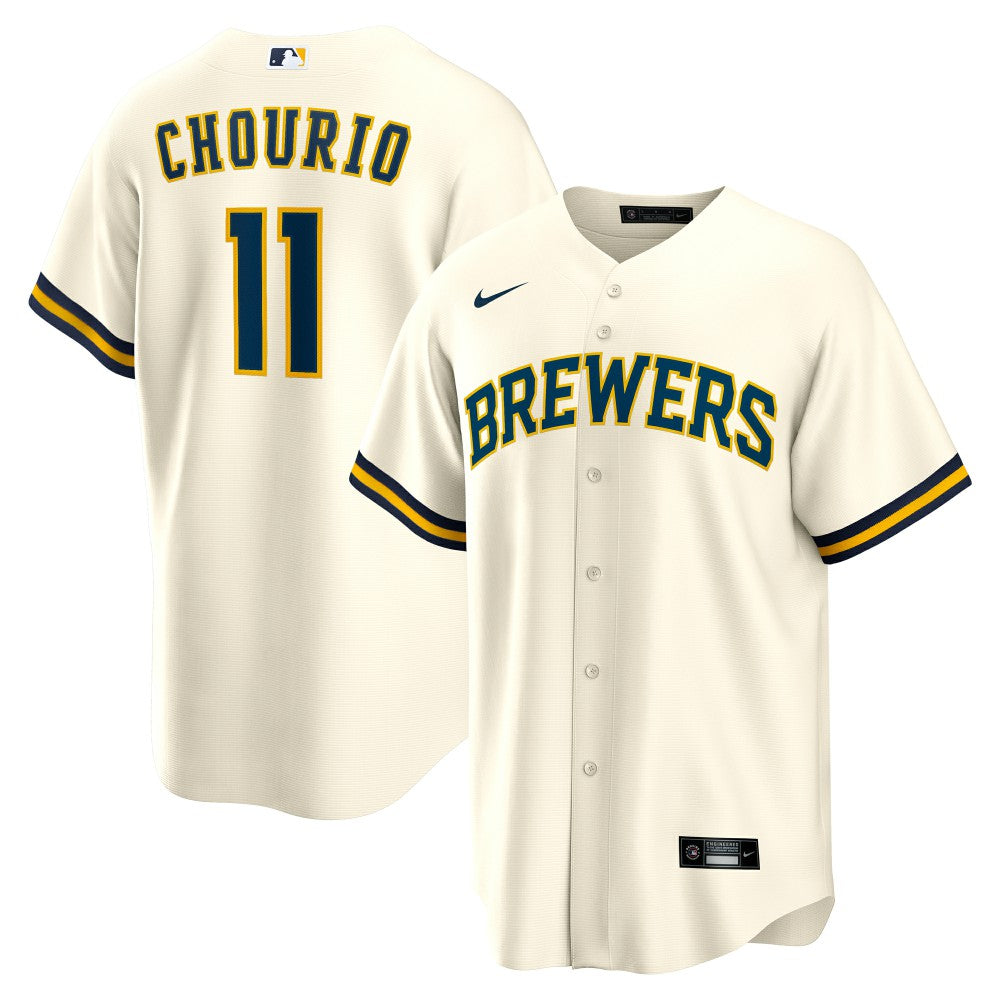 Jackson Chourio Milwaukee Brewers Nike Home Replica Jersey | MLB For sale