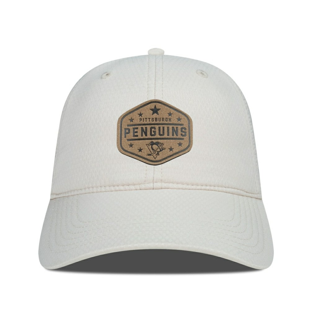 Pittsburgh Penguins Men's Levelwear Faux Leather Patch Unstructured Adjustable Hat Online