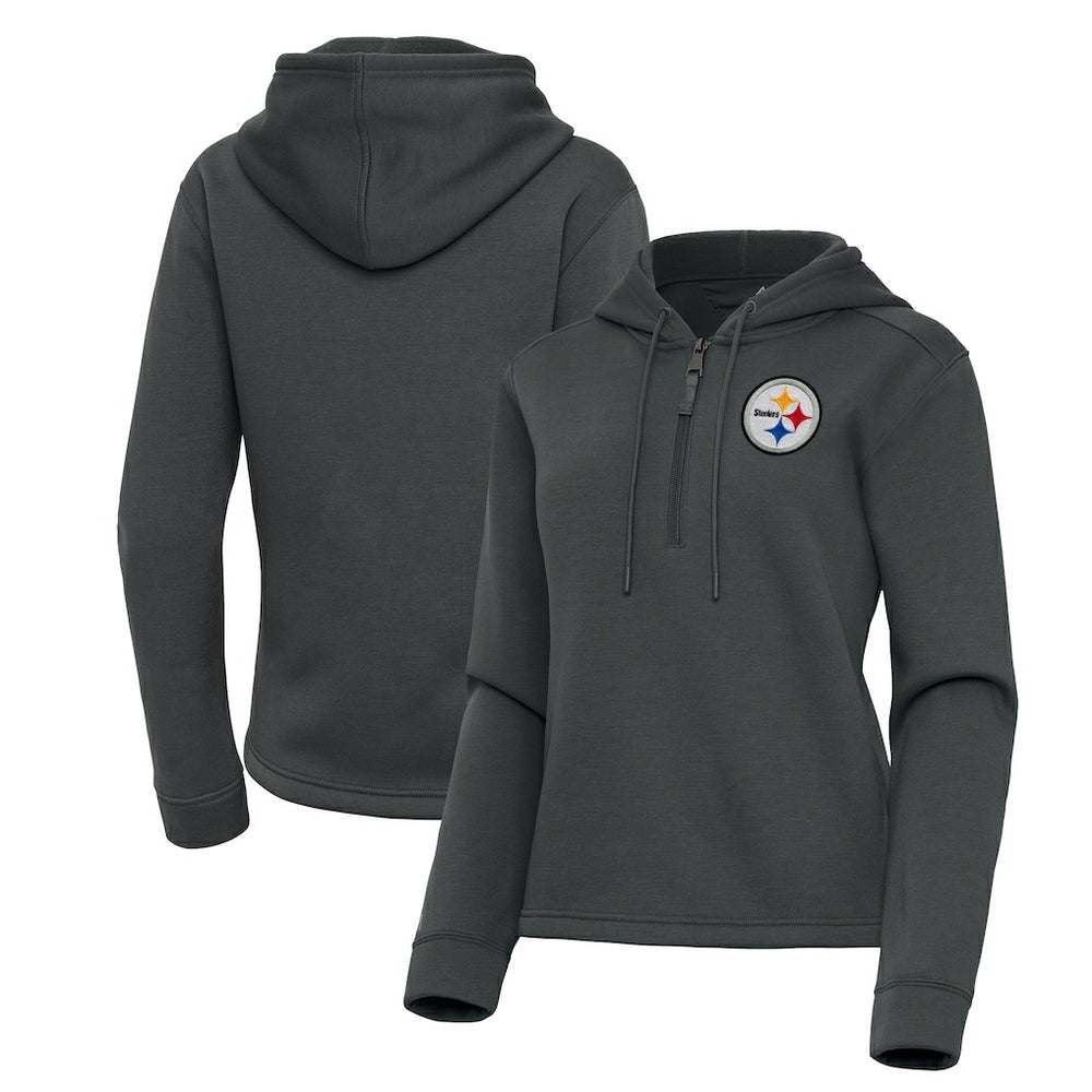 Pittsburgh Steelers Antigua Women's Contemporary Quarter-Zip Hoodie