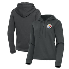 Pittsburgh Steelers Antigua Women's Contemporary Quarter-Zip Hoodie