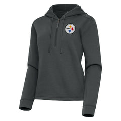 Pittsburgh Steelers Antigua Women's Contemporary Quarter-Zip Hoodie