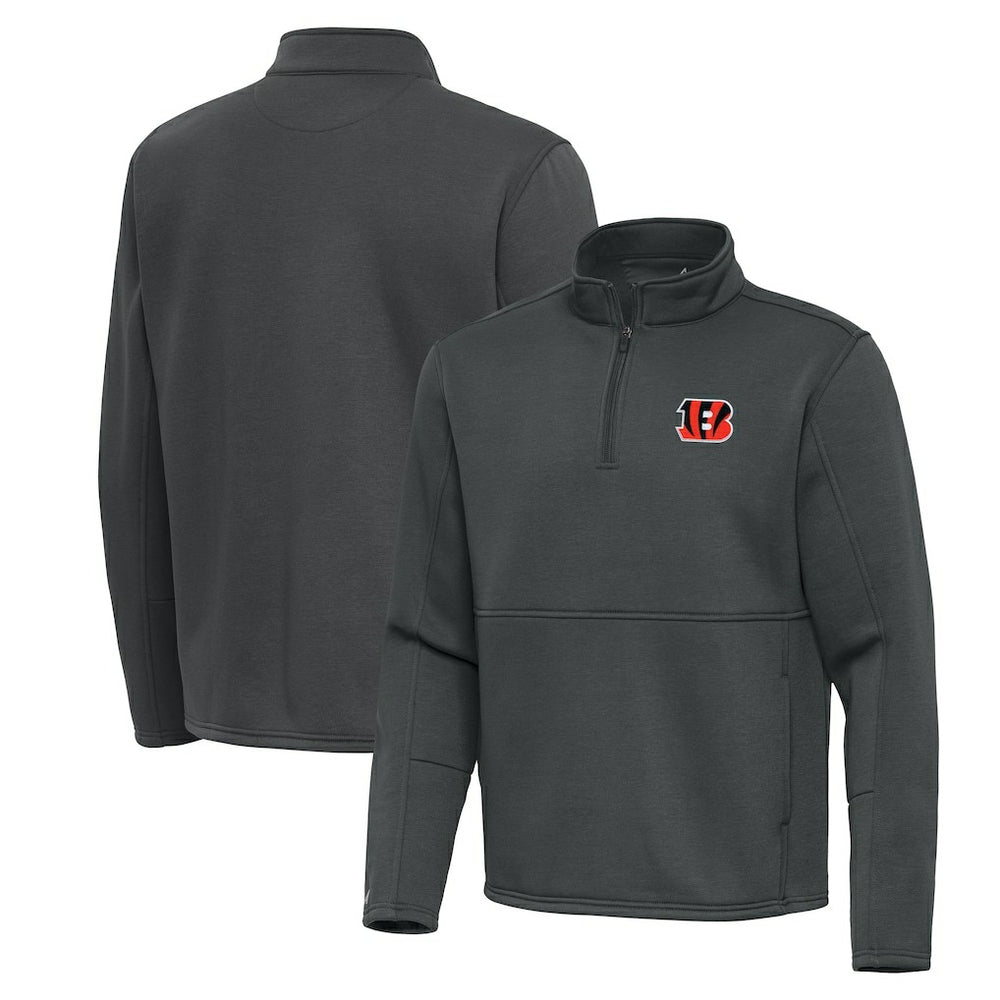 Cincinnati Bengals Antigua Twist Quarter-Zip Pullover Jacket
