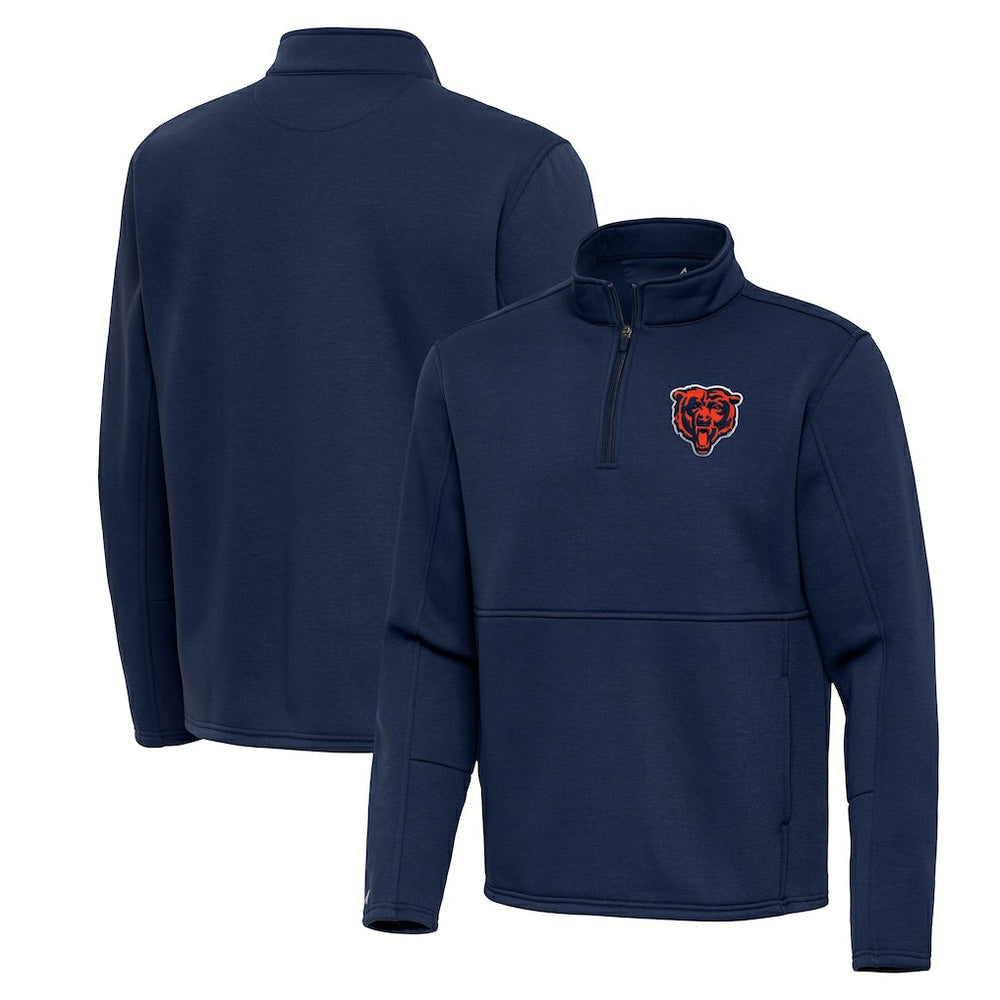 Chicago Bears Antigua Twist Quarter-Zip Pullover Jacket