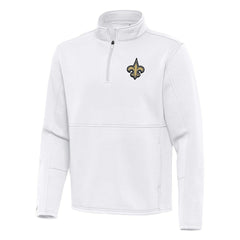 New Orleans Saints Antigua Twist Quarter-Zip Pullover Jacket
