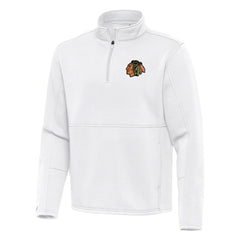 Chicago Blackhawks Antigua Twist Quarter-Zip Pullover Jacket Outlet