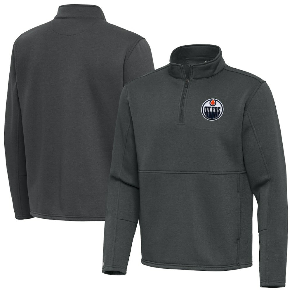 Edmonton Oilers Antigua Twist Quarter-Zip Pullover Jacket Discount