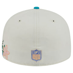 Miami Dolphins New Era Tonal Floral 59FIFTY Fitted Hat
